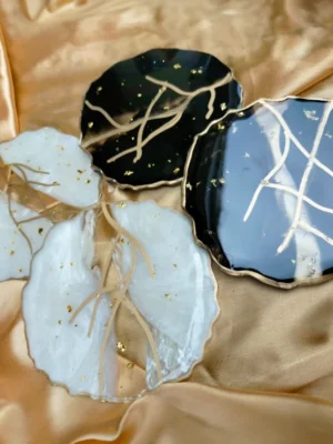 Black & White Luxe Coaster Set