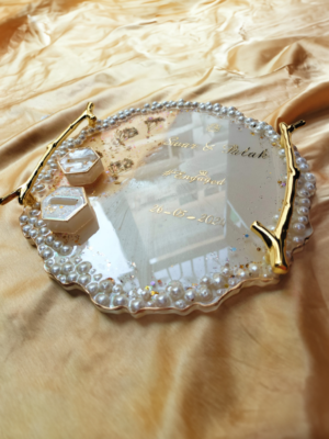 Handcrafted Resin Engagement/ Sagan/ Pooja Tray
