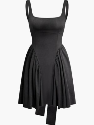 Women Bow Side Gathered dress