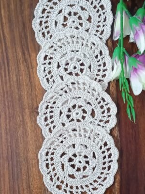 Cotton Off-white Coasters (set of 4)