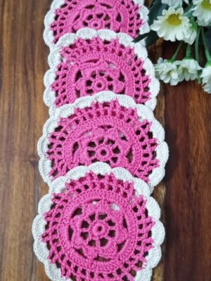 Cotton Pink Coasters (set of 4)